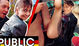 Weird-looking german granny â¼ milf â¼ rubina takes big cock in public dates66 com