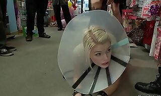 Blonde slave gets fisted in public