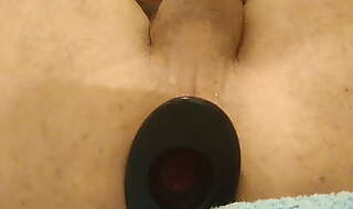 huge buttplug and fuck with plug speculum like