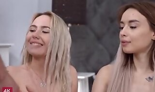 Karolina Geiman & Bella Mur - Bisexual beauties in FFM threesome