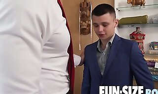 Funsizeboys - tiny young twink bareback pounded by daddy's thick cock