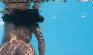 Sensational Venezuelan in Poolside Swim Session