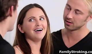 Teen step sister gets punish fucked by both her brothers - familystroking com