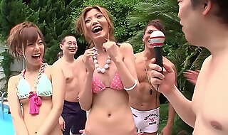 Japanese summer girls big orgy fucking by the pool full uncensored jav movie