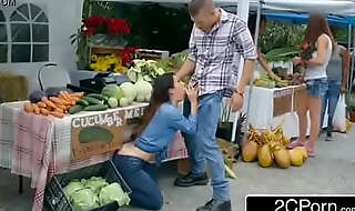 Farmer's slutty wife eva lovia cheating with a random customer