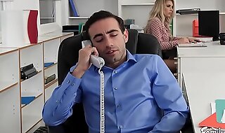 Natural tits carmen caliente gets fucked in the office by her stepbrother