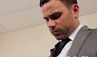 Office hunk assfucked after blowjob