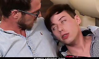 Familydick - hot teen takes giant daddy cock