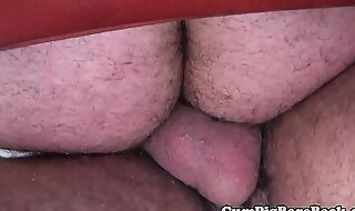 Assfucked bear rimmed and fingered by lover