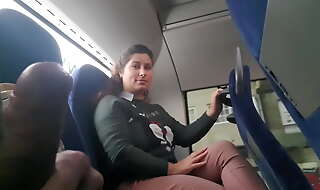 Exhibitionist seduces Milf to Suck & Jerk his Dick in Bus