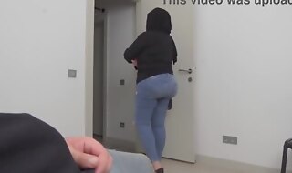 Muslim Hijab girl caught me jerking off in Public waiting room.-MUST SEE REACTION.