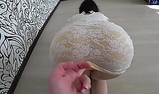 A girlfriend with a strapon fucked a out be required of this world lesbian close to a wan dress, a agitation juicy aggravation POV.