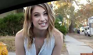 Tight legal age teenager kristen scott hitchhikes coupled with group-fucked at one's fingertips home