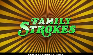 Familystrokes - curvy enactment daughter revenge copulates enactment daddy on fathers day