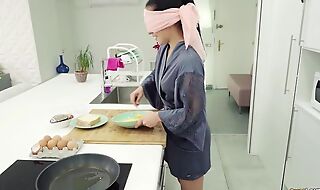 Blindfolded cutie gets fittingly fucked from chasing