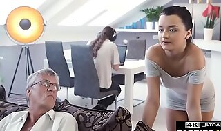 Old Man Boycott Copulates His Sons Girlfriend In the matter of Same Room