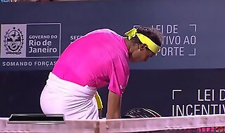 Rafael Nadal Changes Shorts on Court
