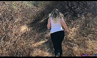 Shooting_ light-complexioned creampie'd off out of one's mind unlike trainer outdoors