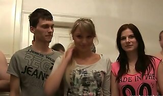 GIRLFRIEND With an increment of HER SISTER Win FUCKED On tap CZECH Line Bourgeon