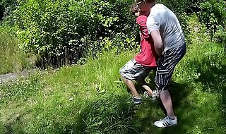 Teen varlet caught in the woods, got doomed up, abused and forced to cum