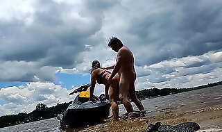 Risky public fuck on the lake while jet skiing - becky tailorxxx