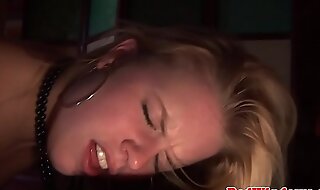 European slut doggystyled and jizzed in mouth