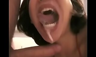 Asian girl gives a nice blowjob