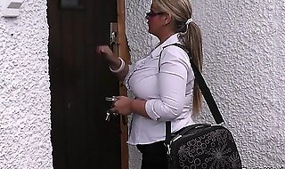 Big tits woman in uniform screwed from behind