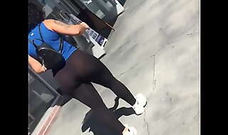 Big booty latina in see-thru leggings part 1