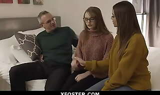 Foster daughter has threesome with daddy and mom