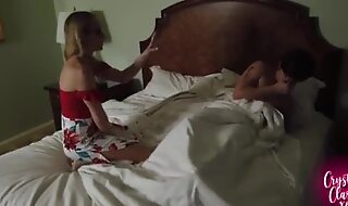 Step Mom Seduces her Young Step Son by Touching Him
