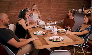 TEASER: Charlie invites her friends for dinner which ends up in a crazy group sex!