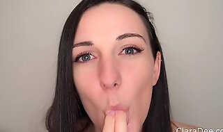 Clara dee - finger sucking joi with huge sloppy facial and cum play