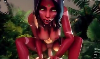 Jungle Queen Fucks and gets Creampied by Trespasser